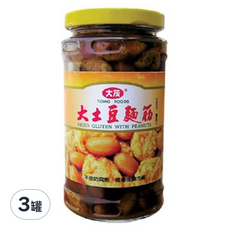 大茂 大土豆麵筋, 古早好味道, 素食系列, 375g, 3罐