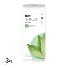 화이트 네이처포레 팬티라이너, 일반, 81개입, 3개