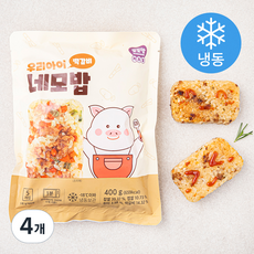 또또맘 우리아이 네모밥 떡갈비 5개입 (냉동), 400g, 4개