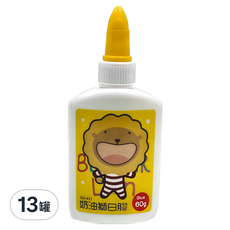 SIMBALION 雄獅 奶油獅多用途白膠 60g, 超強黏性，安全無毒，可水洗, 13罐