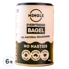 밍글 에브리씽 베이글 시즈닝, 50g, 6개