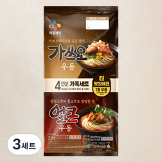 CJ제일제당 가쓰오우동 2인분 + 얼큰우동 2인분 세트, 3세트