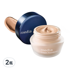media 媚點 台灣公司貨 極上粉嫩保濕粉底霜 25g, 健康膚色, 2瓶