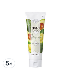 토니모리 프레쉬 투 고 아보카도 폼클렌저, 170ml, 5개