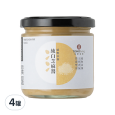 TOMOliving 友好生活 純白芝麻醬, 無添加，台灣產, 200ml, 4罐