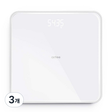 앳플리 디지털 LED 체중계, T3, 화이트, 3개