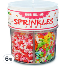 내츄럴팩토리 스프링클 러블리 미니 4종 세트, 48g, 6개