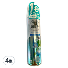 KOBAYASHI 小林製藥 消臭元 浴廁芳香噴霧 清潔皂香, 柔軟皂香, 280ml, 4瓶