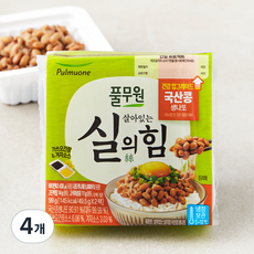 풀무원 살아있는실의힘 국산콩생나또, 99g, 4개