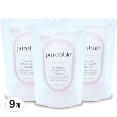 퓨어블 포밍 핸드워시 리필 핑크 300ml, 베리향, 9개