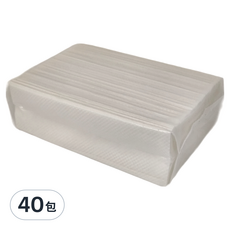 廚房紙巾, 抽取式擦手紙, 120抽/包, 尺寸: 單張 20x20cm, 120張, 40包