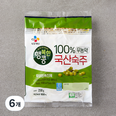 행복한콩 국내산 숙주, 250g, 6개