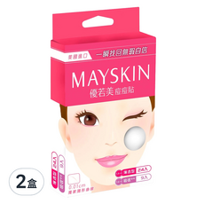 MAYSKIN 優若美 隱形痘痘貼, 專利隱形曲線設計, 防水防菌高透氣性, 33個, 2盒