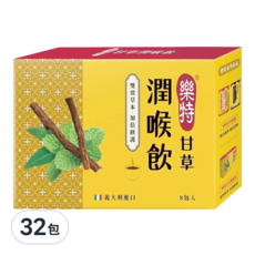 樂特 甘草潤喉飲,32包 - 舒緩喉嚨不適，隨時保持清新舒暢, 3g