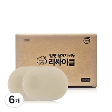 강청 친환경 리사이클 알맹 설거지비누 2p, 400g, 6개