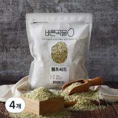 바른곡물 햄프씨드, 650g, 4개