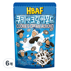 바프 쿠키앤크림 아몬드, 190g, 6개