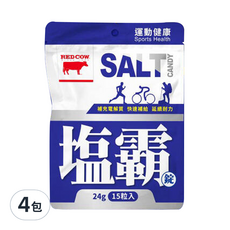 RED COW 紅牛 聰勁鹽霸錠, 24g 15顆入, 4包