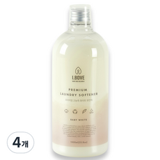 아이보브 프리미엄 고농축 화이트 섬유유연제, 1000ml, 4개