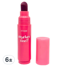 ETUDE 鮮嫩欲滴果汁唇筆 3.5g, 6 覆盆莓紫, 6支