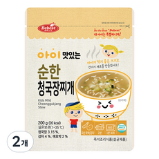 베베스트 유아용 아이 맛있는 순한 청국장찌개, 2개, 200g - 베베스트아이국