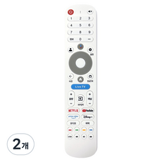 와이드뷰 익스코리아 전용 중소기업 TV 리모컨 구글 5.0버전, 화이트, 2개