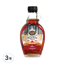 엘비메이플트리트 그레이트 메이플 시럽, 3개, 250ml
