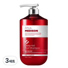 폴메디슨 딥레드 대용량 각질케어 풋샴푸, 510ml, 3세트
