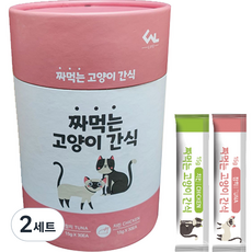 씨엔앨라이프 짜먹는 고양이 간식 15g, 참치 30p + 닭고기 30p,