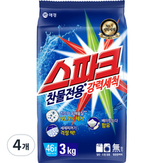 스파크 오리지널 분말세제 리필, 3kg, 4개