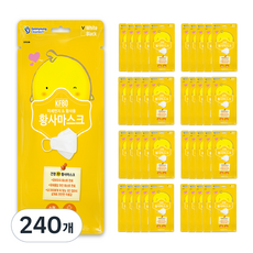 건영크린텍 3단 황사 마스크 아동용 KF80 흰색 소형, 1개입, 240개