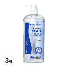 크리넥스 유한킴벌리 손소독제 겔 오이향, 450ml, 3개