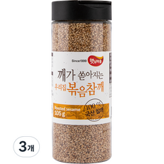 햇님마을 국산 100% 깨가 쏟아지는 우리집 볶음참깨, 105g, 3개