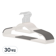 코멧 홈 미끄럼방지 회전형 옷걸이, 그레이, 30개 그레이, 30개입