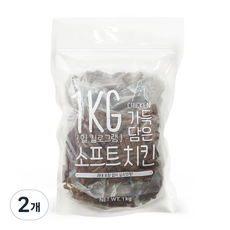 슈퍼츄 일 킬로그램 가득담은 소프트 져키 1kg, 닭고기맛, 2개