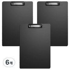 재마로 오피랩 PP 컬러 클립보드 A4 31.5 x 22.5 cm, 블랙, 6개