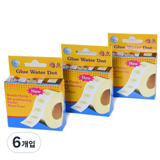 와우파티코리아 풍선 접착 스티커 250p, 투명 무색, 6개입