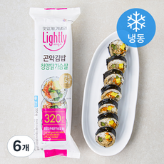 라이틀리 청양닭가슴살 곤약김밥 (냉동), 220g, 6개