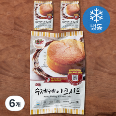 장가네제과 수제 화이트 케이크시트 2호 (냉동), 270g, 6개