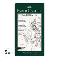 FABER-CASTELL 輝柏 高級素描鉛筆 119065G 12支, F, 5盒
