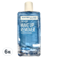 MAYBELLINE 媚比琳 輕柔眼唇卸妝液 150ml, 有效移除防水彩妝, 採用回收材質, 6瓶