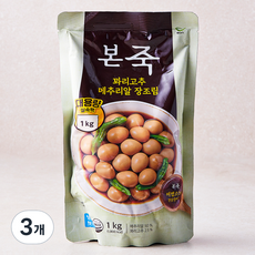 본죽 꽈리고추 메추리알 장조림, 1kg, 3개