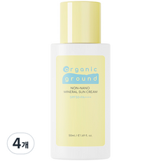 아동용 오가닉그라운드 리뉴얼 논나노 미네랄 선크림 SPF50+ PA++++, 4개, 50ml