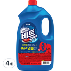 비트 제로 진드기 침투세탁 플러스 액상세제 일반용 본품, 4L, 4개 4개, 4L