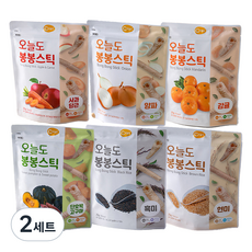 오늘도 봉봉스틱 6종 세트, 사과당근맛, 흑미맛, 감귤맛, 단호박고구마맛, 현미맛, 양파맛, 2세트, 25g