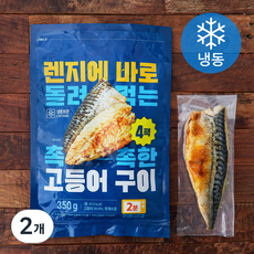 렌지에 바로 돌려 먹는 촉촉한 고등어 구이 4개입 (냉동), 350g, 2개