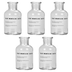 Zero Candle擴香瓶 花 試劑 空瓶 125ml+裝飾貼紙組, 5套, 透明