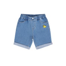팬콧키즈 아동용 팝덕 하프 롤업 데님 팬츠
