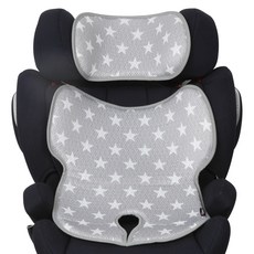 Manito Clean系列 星星款 嬰幼兒汽車安全座椅涼墊 灰色, 星星款 灰色, 1個