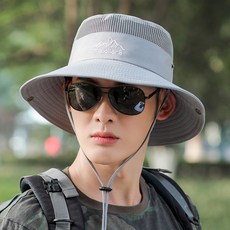 선빛정보통신 블렌 사파리 통풍 낚시 등산모자, 그레이